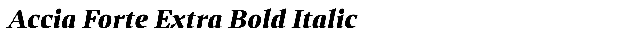 Accia Forte Extra Bold Italic image